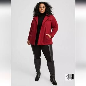 Torrid Red Peacoat Classic Style
